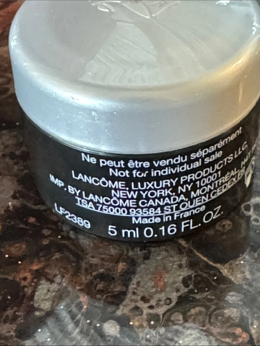 Lancome skincare gold jar